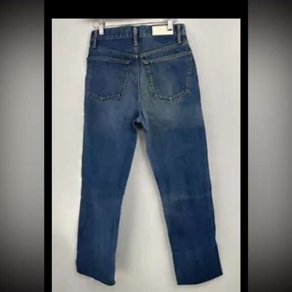 $295 RE/DONE Destroyed Broken Blue '90s High Waist Jeans Size 26 - Picture 3 of 4